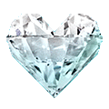 Gif animé coeur diamant bleu